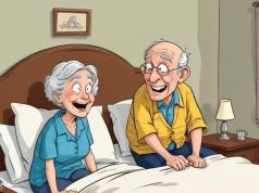 An old man calls his son