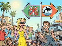 A blonde woman was driving about two hours outside of San Diego